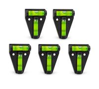 Uadme 5Pcs T-Type Mini Spirit Levels, 2-Way Bubble Leveling Tool for Caravan, Motorhome & Campervan, Compact, Accurate Essential Gadget for RV Levelling, Picture Frames & Camera Tripods