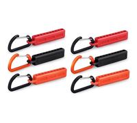 Uadme 6Pcs Screwdriver Bit Holder 10 Holes with Carabiner, 1/4" Hex Drill Storage Organizer, Keychain Drill Bit Organizer, for Quick Retrieval and Storage