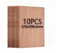 Uadme A3 Plywood Sheet, 10 Pack Laser Ply Material, Thin Wood Sheets, 3mm Unfinished Wood Board for Crafts, Arts, Painting, DIY, Engraving (Rosewood)
