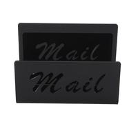 Uadme Acrylic Mail Holder, Countertop Mail Organizer and Letter Sorter for Home, School, Office, Desktop File Holder for Envelopes and Letters, Clear Design