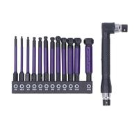 Uadme Ball End Screwdriver Bits Set, 12Pcs S2 Steel Magnetic Allen Key Bit 1/4 Inch Hex Shank, Socket Impact Wrench Bits Phosphating Treatment 65mm H2-H12
