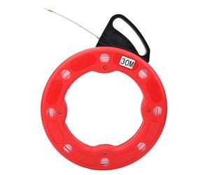 Uadme Cable Puller, Fiberglass Nylon Fish Tape Reel Pullers Non-Conductive Wire Pulling Tools 4.0mm 30m