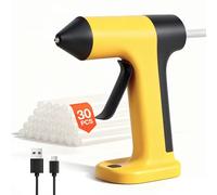 Uadme Cordless Hot Glue Gun with 30pcs Glue Sticks, 30s Fast Preheat, Auto Shut-Off, USB Rechargeable, Mini Glue Gun for DIY Arts Crafts Gift Home Quick Repairs School Festival Decoration