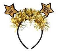 Uadme Cute Christmas Star Shaped Hair Hoop, Fracture Resistant Star Shape Headband for Festivals, Gold Year, Hair Accories for Holiday Celebrations