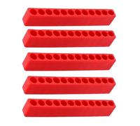 Uadme Drill Bit Organiser, 5Pcs 12 Holes Screwdriver Bits Storage Holder, Flexible Plastic Hex Bits Strips Organizer, Screwdriver Head Storage Case for Storage and Organization
