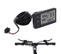 Uadme Electric Bicycle Display Meter, 24V 36V 48V s866 E-Bike Display Meter Control Panel Large Screen IP65 Waterproof Electric LCD Display Meter for 22.2mm/0.9in Handlebar