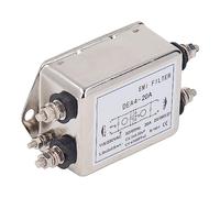 Uadme EMI Filter, 2 Poles Single Phase Emi Filter, Noise Suppressor Power EMI Filter 2 Pole 1 Phase AC 115V 250V 20A 50/60Hz, Stabler Operation