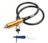 Uadme Flexible Drill Extension Shaft, Universal Flex Extension Shaft with Key Chuck 0.3-6.5mm, Drill Bit Holder Grinder Attachment for Rotary Grinder Tool