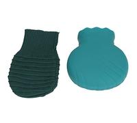 Uadme Hot Water Bottle Bag, Explosionproof Silicone Hot Water Bottle with Knit Cover, 245ml, Green, Warm Water Bag for Family Life