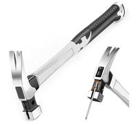 Uadme Magnetic Carpentry Claw Hammer with Nail Holder, Square Head Framing Hammer with Anti-Slip Handle, Roofing Hammers for Woodworking, Home Improvement, Emergency