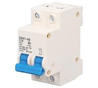 Uadme MCB Safety Breaker, 2 P 16A Low-Voltage Multiple Protection Functions Circuit Leakage Breaker Short Circuit Protector DIN Rail Mount For Distribution Protection During Building Operation(16A)