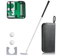 Uadme Mini Golf Set, Indoor Golf Putting Set, Golf Club Sets Practice Training Club Putter Kit with Golf Balls, Goal Rack and Carry Bag, Fun Games for Adults and Kids