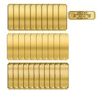 Uadme Personalized Blank Brass Name Plates, Solid Brass Engraved Nameplate, 3" W x 1" H Picture Frame Name Label, Personalised Engraved Memorial Plaque with Screws (30 Pieces)