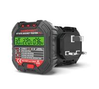 Uadme Socket Tester RCD Plug Outlet Tester UK, Automatic Electrical Receptacle Detector with LCD Display, 90-250V Power Socket Electric Circuit Polarity Breaker Finder (HT107E)