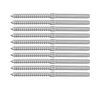 Uadme Swage Lag Screws, 10Pcs T316 Stainless Steel Lag Screws Left Right DIY Baluster Kit, Cable Railing Hardware Kit for 1/8 Inch Stainless Steel Cable