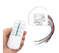 Uadme Wireless Light Switch, 4 Way Remote Control Light Switches Kit, ON/Off 200V-240V Wall Lights Switch Systems for Home Light Control, YAM-804