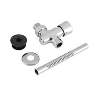 Uadme Zinc Alloy Urinal Flush Valve, Globe Valve, Metal with Shut-Off Valve, Hand Press Flushing Tool Automatic Shut-Off for Home Hotel Bathroom WC