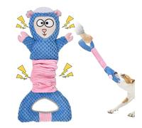 Uadonile Dog Squeaky Toys, Sheep Plush Stuffing Dog Toys with Crinkle Paper for Puppy Teething, Tug of War Pet Chew Toys to Keep Them Busy, Small, Medium and Large(Blue)