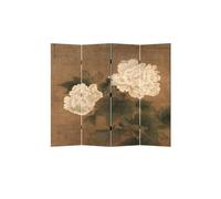 uadyie Fire Place Screen Floor-standing Screen Partition Home Living Room Decorative Background Wall Retro Chinese Style Privacy Folding Screen Fireplace Screens Decorative(240 * 180CM)