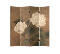 uadyie Fire Place Screen Floor-standing Screen Partition Home Living Room Decorative Background Wall Retro Chinese Style Privacy Folding Screen Fireplace Screens Decorative(180 * 180CM)