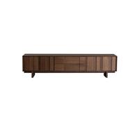 uadyie Tv Stand Cabinet 200cm Country Home Media Cabinet, Walnut Retro High-leg Storage Furniture, Entertainment Center for Hotels Tv Cabinets For Living Room