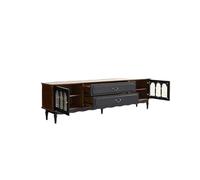 uadyie Tv Stand Cabinet 200cm Retro Color-blocked Country Solid Wood Entertainment Center, Household Living Room Storage Furniture for Hotels & Vacation Rentals Tv Cabinets For Living Room