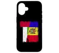UAE Moldova Half Flag Emirati Moldovan Heritage Case for iPhone 16
