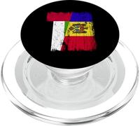 UAE Moldova Half Flag Emirati Moldovan Heritage PopSockets PopGrip for MagSafe