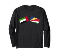 UAE Seychelles Crossed Flags Emirati Seychellois Roots Long Sleeve T-Shirt