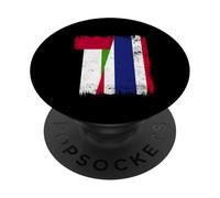 UAE Thailand Half Flag Emirati Thai Roots PopSockets Adhesive PopGrip