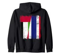 UAE Thailand Half Flag Emirati Thai Roots Zip Hoodie