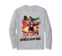 UAE Women Padel Hero Artwork Soft in My Words Ruthless Wins Long Sleeve T-Shirt