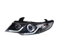 UAGFDFF 2PCS Cars LED Headlight For Kia For Forte 2010-2014 Headlights Auto Running Lights Bi-Xenon Beam Fog Lights Angel Eyes Clear Headlight Cover(LED)