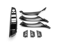 UAGFDFF 7Pc/Set Carbon Fiber Car Interior Inner Door Handle Panel Pull Trim Cover Left Hand Drive LHD for 5 Series F10 F11 F18 10-17 Door Interior Armrest