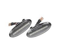 UAGFDFF Brake Light 2PCS Side Marker Lights Dynamic LED Turn Signal Light For Nissan For Qashqai For X-trail(Crystal style)