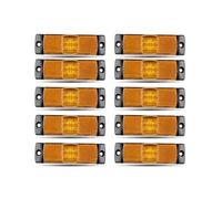 UAGFDFF Brake Light LED Stop Tail Light 12V 24V Rear Bumper Brake Reflector Lamp Waterproof Truck Side Marker Indicator for Bus Trailer RV Taillight(10pcs Yellow Light)