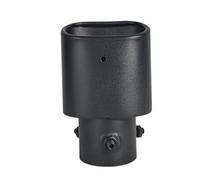 UAGFDFF Car Exhaust Tail Car Exhaust Tip Black Square Ooutlet Nozzle For Muffler Stainless Steel Bolt-On Exhaust pipe Straight Tail Throat Car accessory