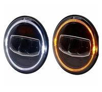 UAGFDFF Car Lights Headlight Assembly For Suzuki For Samurai For Jimmy For Bandit For 600 Anno 2004 Car Truck And More 7 Inch Led Headlight DRL Halo Amber Turn Light(Two PCS)
