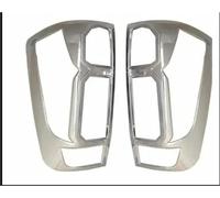 UAGFDFF Car Rear Light Cover Trims 2PCS ABS Black/Chrome Plated TAIL LAMP COVER For Nissan For NAVARA D23 For NP300 2015-2018 Tail Light Coves Rear Taillight Guard(Silver)