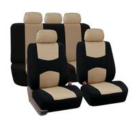 UAGFDFF Car Seat Cover Set Automobiles Seat Covers Full Car Cover Universal Fits Interior Accessories Protector Color Gray Car-Styling Auto Seat Protector(Beige)