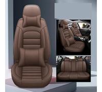 UAGFDFF Car Seat Cover Set Car Seat Covers Leather Full Set For S MAX For Explorer For Octavia A5 For Kia For Soul For Carens For CRV Auto Seat Protector(Coffee A)