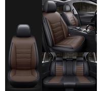 UAGFDFF Car Seat Cover Set Full Coverage Car Seat Cover For For Falcon For Fiesta For Focus For C-MAX For Fusion For Mondeo For Explorer Auto Seat Protector(Black coffee)