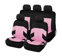 UAGFDFF Car Seat Cover Set Seat Covers Full Car Cover For Corolla For Bonus A13 For Fiat For Panda 169 For Lada Auto Seat Protector(Pink)