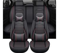 UAGFDFF Car Seat Cover Set Universal Leather Auto Car Seat Covers For Chrysler 300C For Renegade For Infiniti For Q50 For For A8 Interior Auto Seat Protector(Red B)