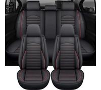 UAGFDFF Car Seat Cover Set Universal Leather Auto Car Seat Covers For Chrysler 300C For Renegade For Infiniti For Q50 For For A8 Interior Auto Seat Protector(Red A)