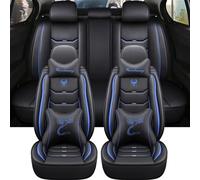 UAGFDFF Car Seat Cover Set Universal Leather Car Seat Cover For Alfa For Romeo 147 For Jeep For Patriot For BMW Serie 1 For E87 For Passat Auto Seat Protector(Blue B)