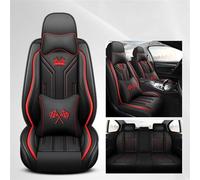 UAGFDFF Car Seat Cover Set Universal Pu Leather Car Seat Covers For Chrysler 300C For Jeep For Renegade For Infiniti Q50 For A8 Interior Auto Seat Protector(Red 9 PCS)