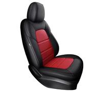 UAGFDFF Cars Front Seat Covers For A4 B6 B8 B7 A7 Q3 Q2L Q5 A6 For Avant 4f C5 C6 C7 A3 8P Q7 4L For TT Mk1 Mk2 Custom Luxury Car Seat Covers(1PC-Black Red)