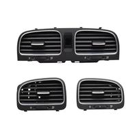UAGFDFF Center Console Vents For VW For Golf 6 MK6 5K0819728 5K0819703 5K0819704 OEM Black Front Panel Console Vents Dash Louver Air Conditioner Vent Outlet Air Conditioning Vent(Right-middle-L eft)