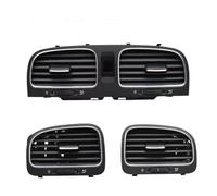 UAGFDFF Center Console Vents For VW For Golf 6 MK6 5K0819728 5K0819703 5K0819704 OEM Black Front Panel Console Vents Dash Louver Air Conditioner Vent Outlet Air Conditioning Vent(Right-middle-L eft)